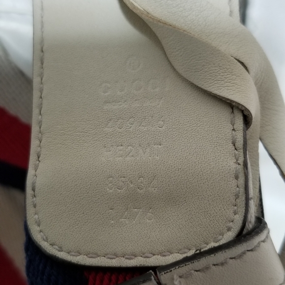 Web leather belt with G Buckle, Gucci - Picture 3 of 4